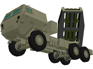 USMC High Mobility Artillery Rocket System (HIMARS) 3D Model preview