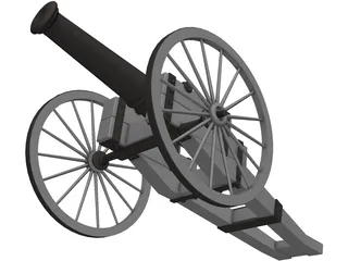 Cannon 19th Century 3D Model preview