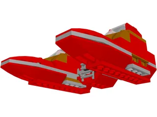 LEGO Twin Pod Cloud Car 3D Model preview