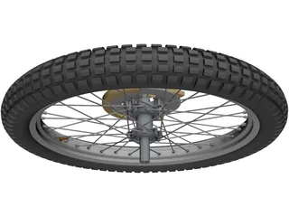 Wheel Bike Front 3D Model preview