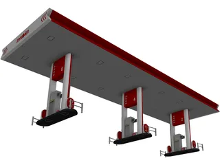 Gas Staion 3D Model preview