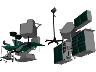 Dental Cabinet 3D Model preview