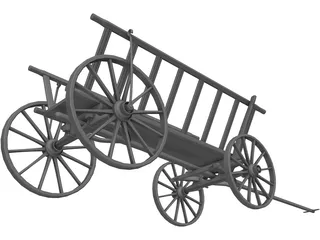 Handcart 3D Model preview