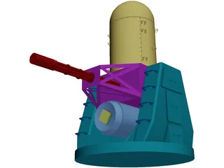 Phalanx Closed In Weapon System 3D Model preview