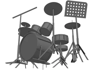 Drum Kit 3D Model preview