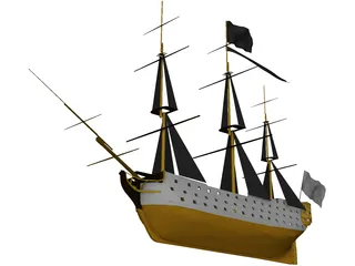 Galleon 3D Model preview