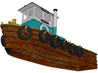 Tender Boat 3D Model preview