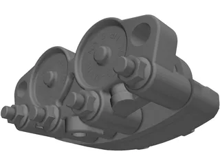 Disc Brakes Caliper 3D Model preview