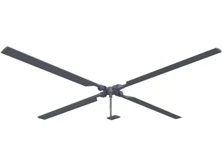 Rotor Heli Principal 3D Model preview