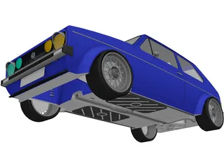 Volkswagen Golf MK1 (1978) 3D Model preview
