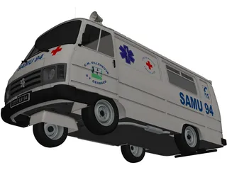 Ambulance Peugeot 3D Model preview