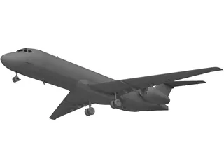 Boeing 717 3D Model preview