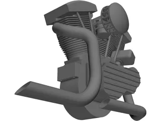 Harley Davidson Engine 3D Model preview