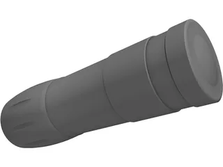 Compact LED Torch 3D Model preview