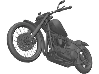 Harley-Davidson Dyna Glide 3D Model preview