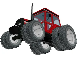 Volvo Valmet 2105 Tractor 3D Model preview