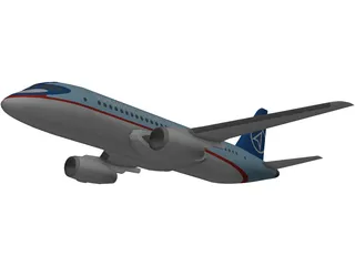 Sukhoi SuperJet 100 3D Model preview