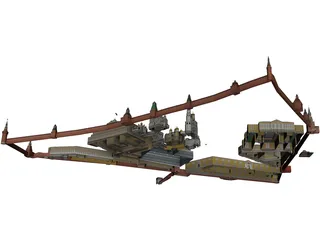 Moscow Kremlin City Center 3D Model preview