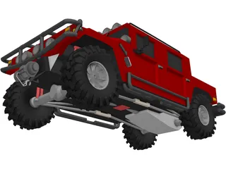 Hummer H1 SUV 3D Model preview