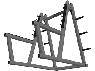 Squat Half Rack 3D Model preview