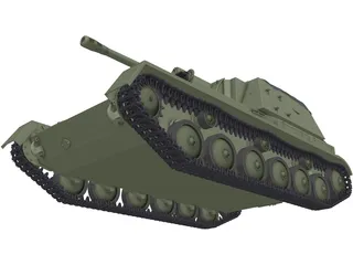 SU-76M 3D Model preview