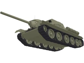 SU-100 3D Model preview
