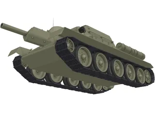 SU-122 3D Model preview