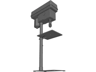 Electric Stand Drill 3D Model preview