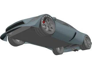 Intruder Concept Sports Car 3D Model preview