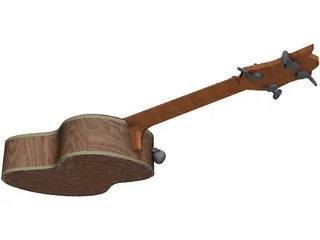 Ukulele Guitar 3D Model preview