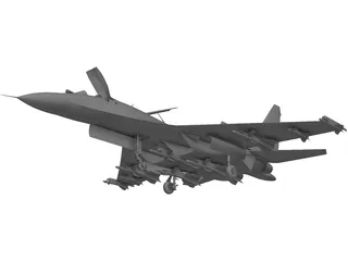 Sukhoi Su-27 Flanker 3D Model preview