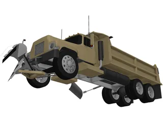 International 1700 Snow Truck 3D Model preview