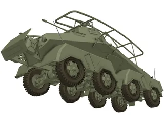 Sdkfz232-M 3D Model preview