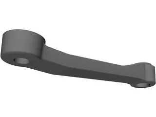 Bicycle Crank Shimano Alivio Left 3D Model preview