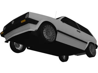 Volkswagen Polo (1986) 3D Model preview