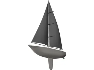 Plam Boat 3D Model preview