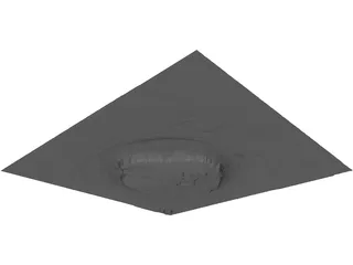 Dawes Crater 3D Model preview