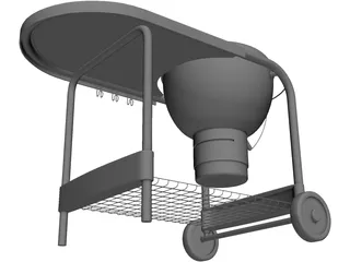 Deep Fryer BBQ Grill 3D Model preview