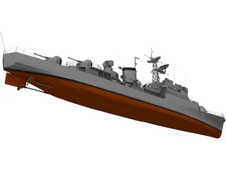 Commandant Riviere Frigate (1964) 3D Model preview