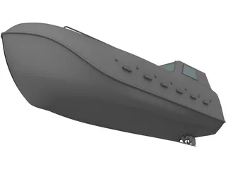 Freefall boat 3D Model preview
