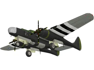 Northrop P-61A Black Widow 3D Model preview
