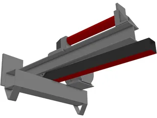 Horizontal/vertical log splitter 3D Model preview