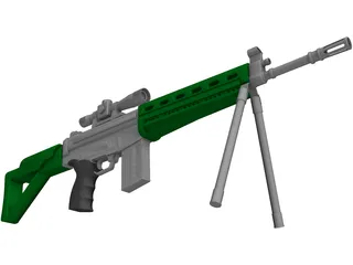 H&K G3 3D Model preview