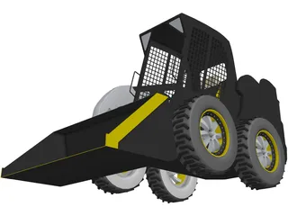 Skid Steer 3D Model preview