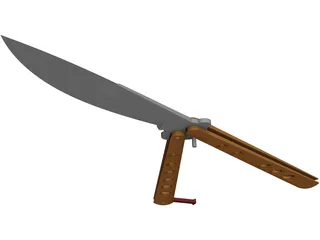 Balisong Knife 3D Model preview