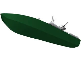 PT 109 Boat 3D Model preview