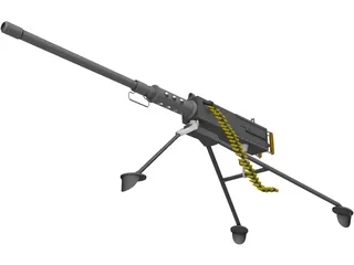 Browning 50 caliber 3D Model preview