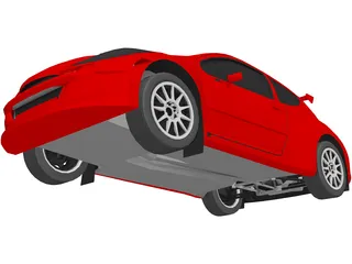 Peugeot 207 3D Model preview