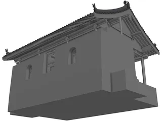 Chinese Ancient Stage 3D Model preview