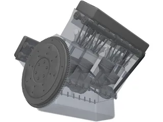 Ferrari 288 GTO Engine 3D Model preview